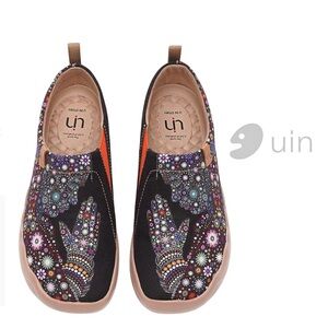 UIN new Pray For Goodness Artsy Multicolor Toledo Travel Slip-On Loafer Sneakers